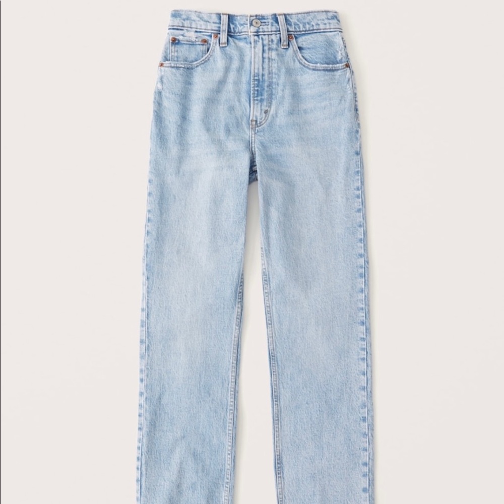 Abercrombie 90s ultra high rise straight jeans